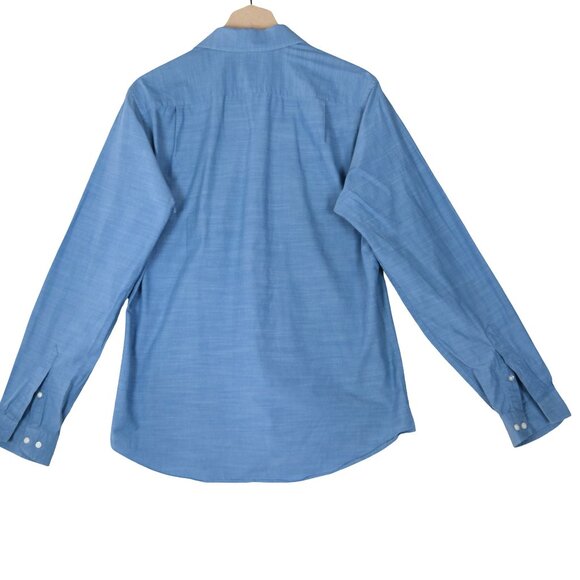 Ben Sherman Blue Dress Shirt Tailored Slim Fit 15.5 34/35 Medium Mod Menswear - Picture 3 of 7